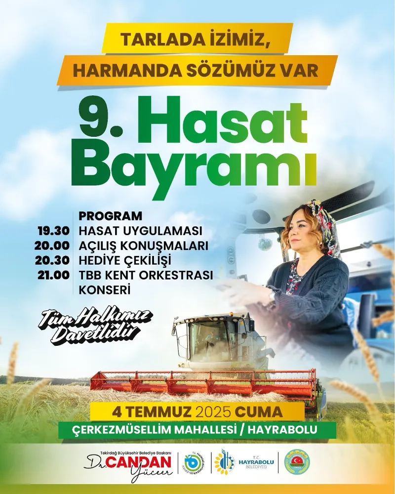 CANDAN BAŞKAN’DAN 9. HASAT BAYRAMI’NA DAVET