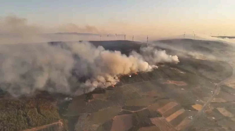 ŞARKÖY’DEKİ ORMAN YANGINI 22. SAATİNE GİRDİ