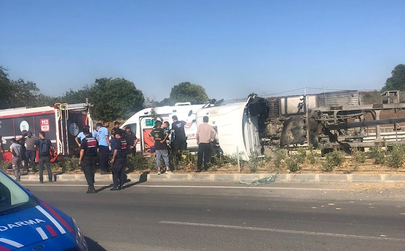 TEKİRDAĞ’DA KAMYON KAZASI: 1 YARALI