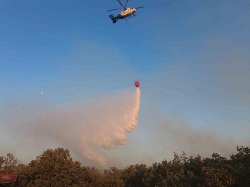 ORMAN YANGININA HAVADAN MÜDAHALE BAŞLADI