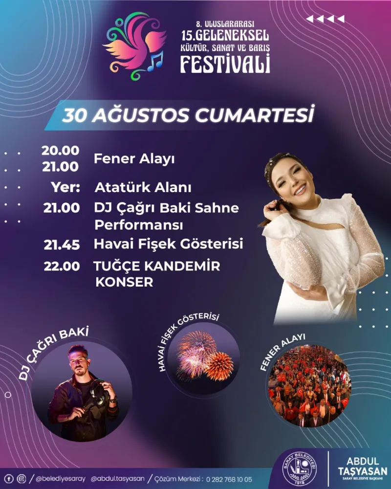 8. ULUSLARARASI KÜLTÜR, SANAT VE BARIŞ FESTİVALİ BAŞLIYOR