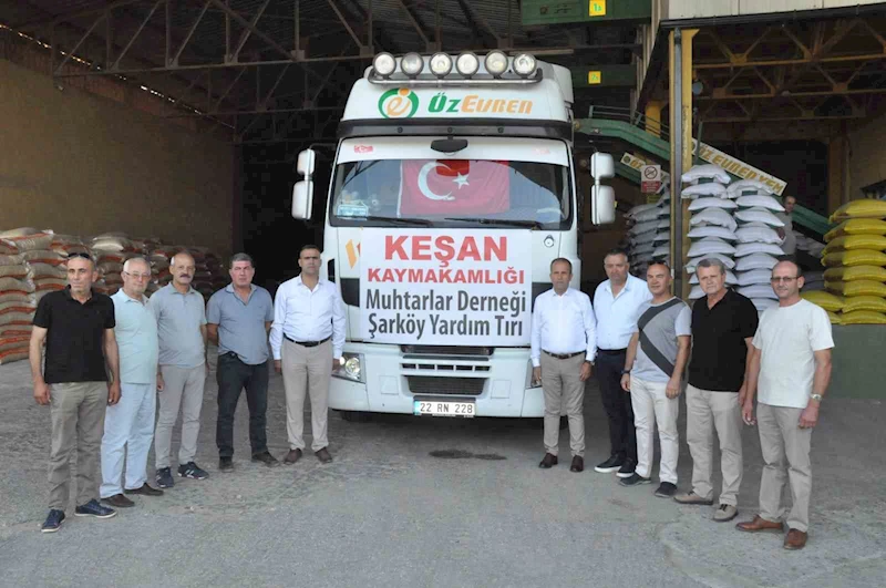 ŞARKÖY’DEKİ YANGINDA ZARAR GÖREN ÜRETİCİLERE YEM YARDIMI