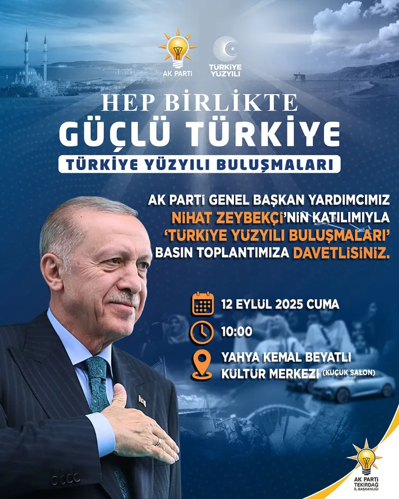 NİHAT ZEYBEKÇİ TEKİRDAĞ’A GELİYOR