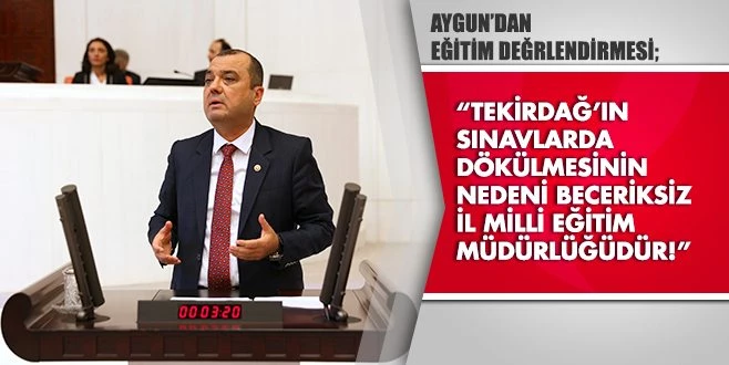 SANAYİNİN BEŞİĞİ TEKİRDAĞ, EĞİTİMDE BAŞARISIZ KALIYOR!