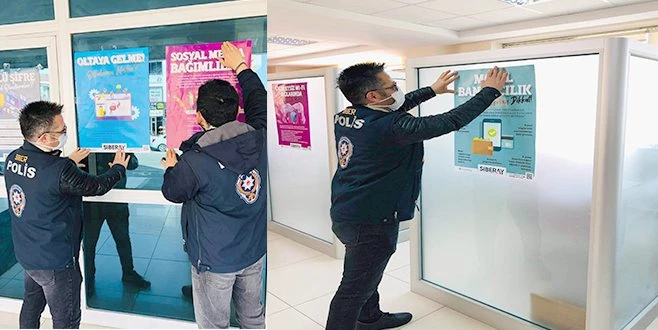 SOKAKLARA SİBERAY AFİŞLERİ