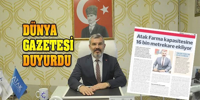 ATAK FARMA`DAN 16 BİN METREKARELİK İLAVE TESİS