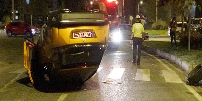 TAKLA ATAN ARAÇTAN BURNU KANAMADAN ÇIKTI