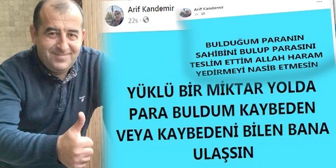 BULDUĞU PARAYI İZ SÜREREK SAHİBİNE TESLİM ETTİ