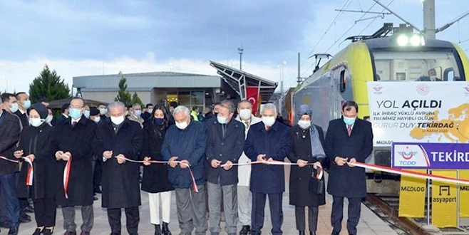 TEKİRDAĞ?DAN AVRUPA?YA İLK İHRACAT YÜKÜ TRENLE GÖNDERİLDİ