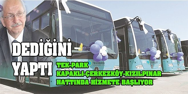 ALBAYRAK DEDİĞİ GİBİ OTOBÜS SEFERİ BAŞLATTTI