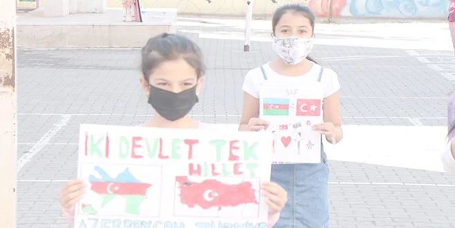 MİNİK KALPLERDEN AZERBAYCAN?A TAM DESTEK