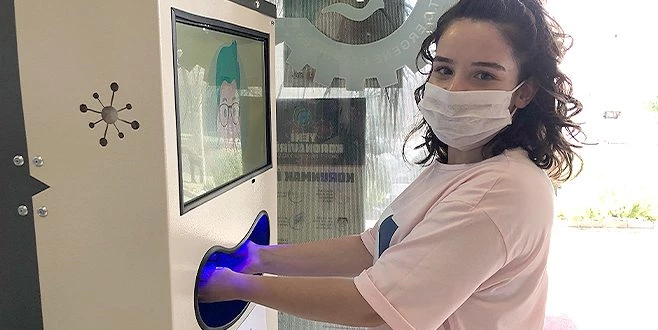 ERGENE BELEDİYESİ?NE YENİ NESİL EL DEZENFEKTAN OTOMATI