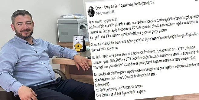 KAMİL ÇETİNTAŞ`A KÖTÜ HABER: ERDEM AMİŞ İSTİFA ETTİ