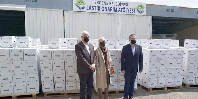 ASYAPORT VE MEDLOG´TAN ERGENE BELEDİYESİNE ERZAK DESTEĞİ