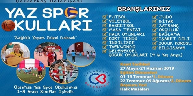 YAZ SPOR OKULLARI BAŞLIYOR