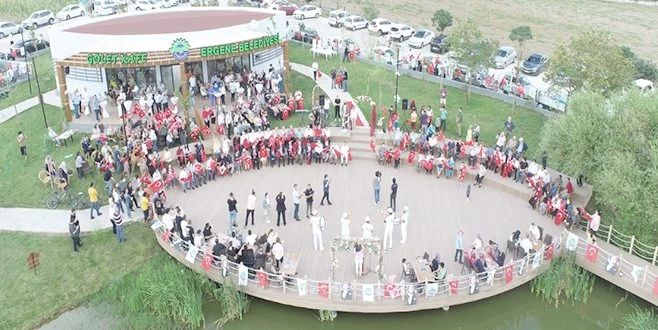 ERGENE BELEDİYESİ GÖLET KAFE AÇILDI