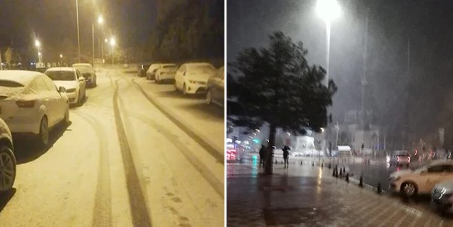 TEKİRDAĞ`DA YOĞUN KAR YAĞIŞI