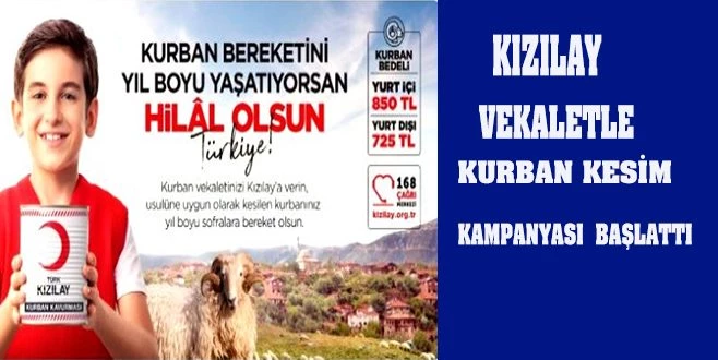 KIZILAY VEKALETEN KURBAN KESİM BEDELİNİ AÇIKLADI