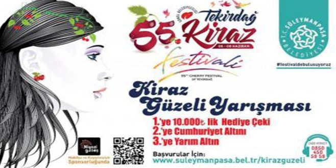 TEKİRDAĞ?IN EN GÜZEL KIZI KİRAZ FESTİVALİ?NDE SEÇİLECEK