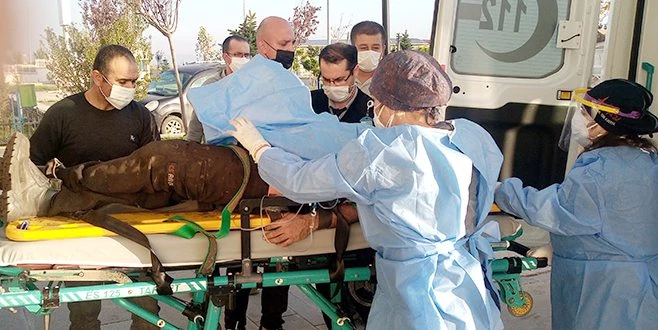  4 METRE YÜKSEKLİKTEN DÜŞEN MADEN İŞÇİSİ AĞIR YARALANDI