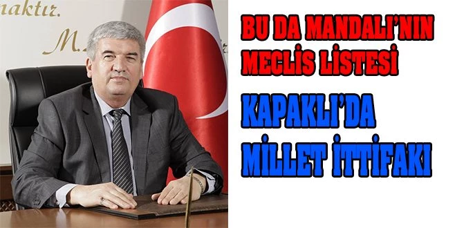 MİLLET İTTİFAKI`NIN LİSTESİ BELLİ OLDU