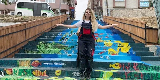 SÜLEYMANPAŞA?NIN MERDİVENLERİ SANATLA BULUŞUYOR