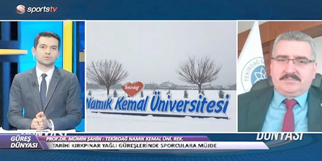 NKÜ  REKTÖRÜ PROF. DR.  ŞAHİN SPORTS TV?YE KONUK OLDU