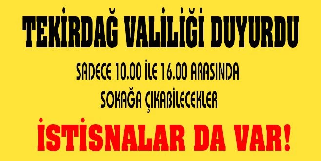 65 YAŞ ÜSTÜ VATANDAŞLARA YENİDEN KISITLAMA