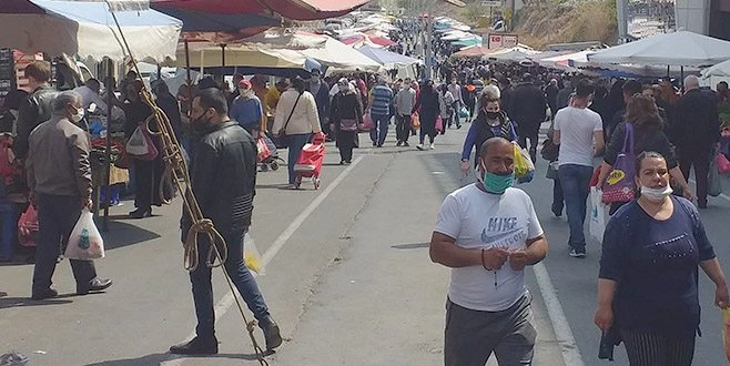 KISITLAMA SONRASI PAZARDA ADIM ATILACAK YER KALMADI