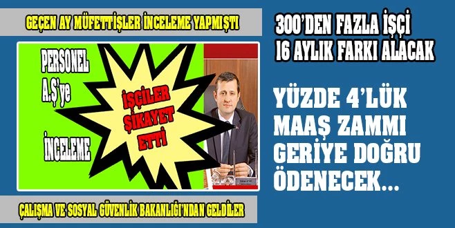 PERSONEL A.Ş 16 AYIN ZAM FARKINI ÖDEYECEK
