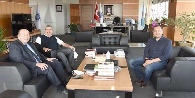BAŞKAN YÜKSEL REKTÖR ŞAHİN?İ ZİYARET ETTİ 