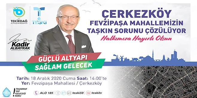 ÇERKEZKÖY`ÜN TAŞKIN SORUNU ÇÖZÜME KAVUŞUYOR