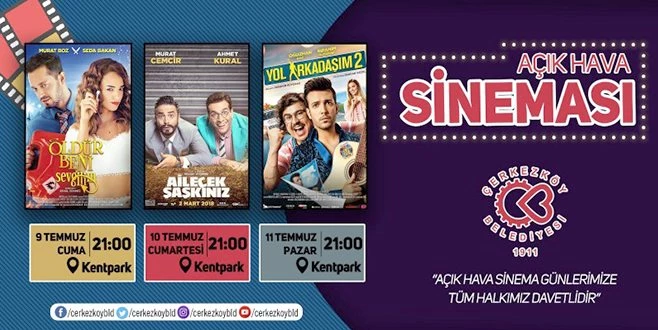 AÇIK HAVA SİNEMA GÜNLERİ CUMA GÜNÜ BAŞLIYOR 