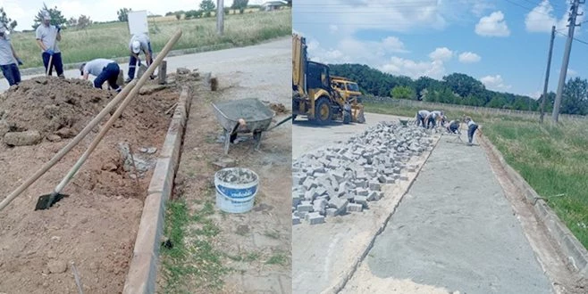 ERGENE?DE KİLİT PARKE TAŞ VE KALDIRIM ÇALIŞMALARI DEVAM EDİYOR