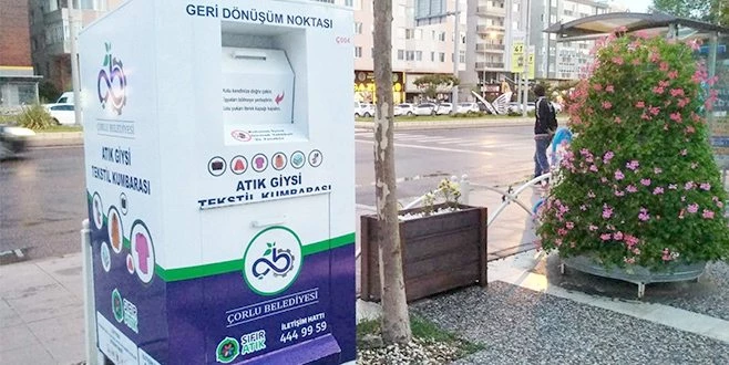ÇORLU?DA TEKSTİL ATIK KUMBARALARI KOYULDU