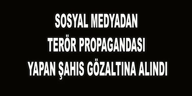 SOSYAL MEDYADAN TERÖR PROPAGANDASINA GÖZALTI