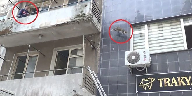 İNATÇI KEDİ İTFAİYECİLERİ PES ETTİRDİ