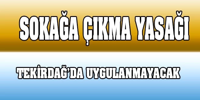 TEKİRDAĞ VALİLİĞİ`NDEN ÖNEMLİ AÇIKLAMA