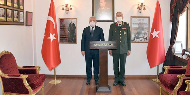 VALİ YILDIRIM?DAN TUĞGENERAL AKYILDIZ?A ZİYARET