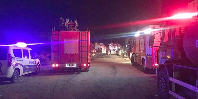 ERGENE`DE  FABRİKA YANGINI