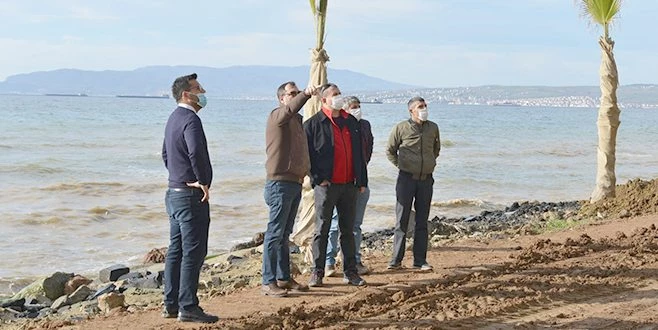 BAŞKAN YÜKSEL YENİ SAHİL YOLU PROJESİ ÇALIŞMALARINI YERİNDE İNCELEDİ