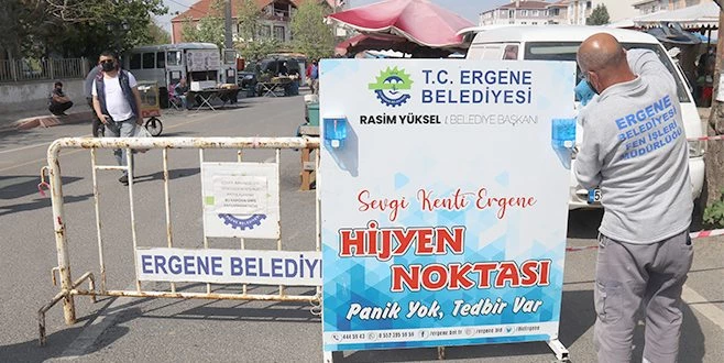 ERGENE BELEDİYESİ TEDBİRİ ELDEN BIRAKMIYOR