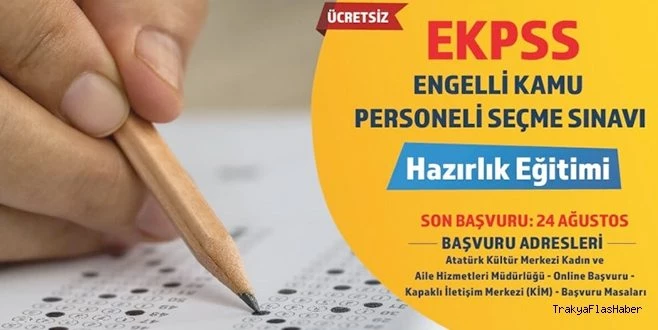 EKPSS HAZIRLIK EĞİTİMİ BAŞVURULARI BAŞLADI