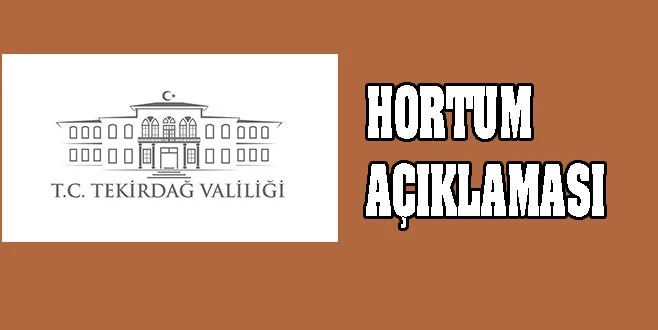 TEKİRDAĞ VALİLİĞİ: HEMŞERİLERİMİZİN BİLGİSİNE SUNULUR