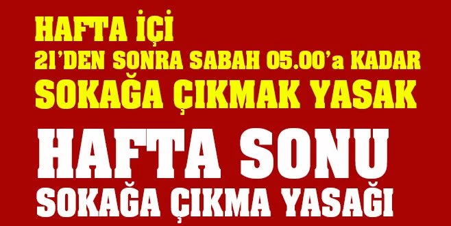 KORONA VİRÜS YASAKLARI GENİŞLEDİ!