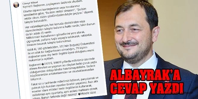 MEKTUBA KARŞI MEKTUP