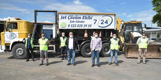  ÇORLU?DA JET ÇÖZÜM EKİBİ YOLLARDA