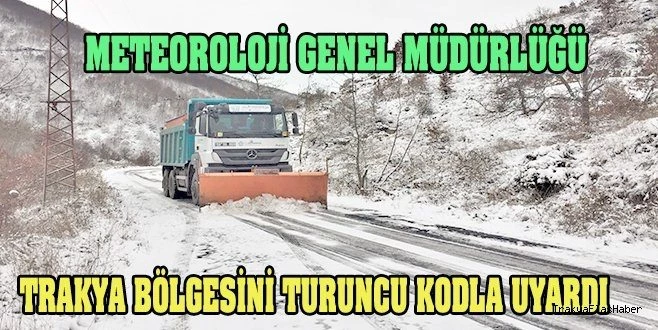 TRAKYA?YA KAR YAĞIŞI UYARISI