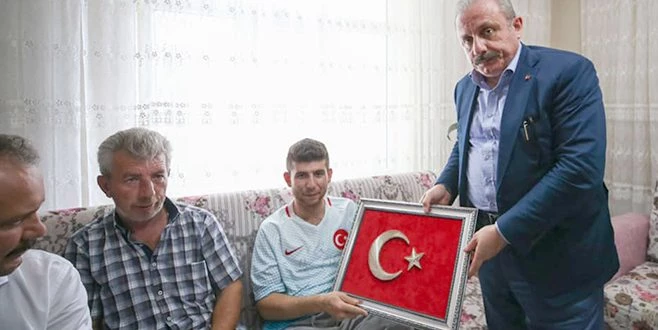 TBMM BAŞKANI ŞENTOP GAZİ TARIK CÜR`Ü ZİYARET ETTİ